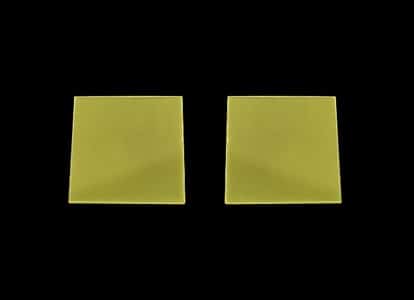 10 mm x 10 mm x 0.5 mm YAG(Ce) Scintillation Crystal, Double Sides Polished