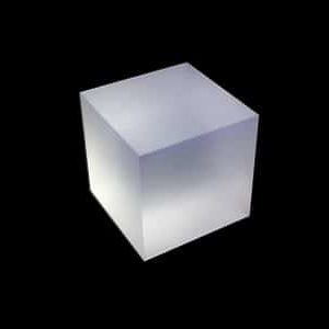 30 mm x 30 mm x 30 mm CaF2(Eu) Scintillation Crystal, Surface Grinding