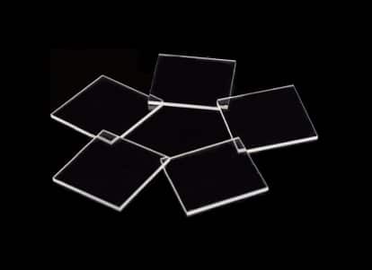 20 mm x 20 mm x 0.5 mm YAP(Ce) Scintillation Crystal, Double Sides Polished